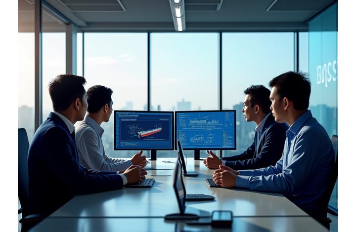 Hachiman Haulageのオフィスで働く献身的なチーム